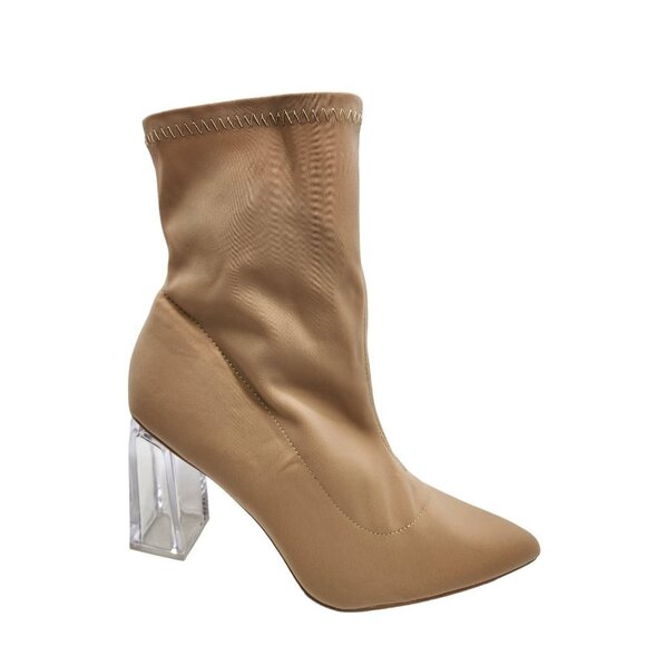 Fashion Nova Add My Two Cents Booties Women's Size 11 Nude - Picture 1 of 12